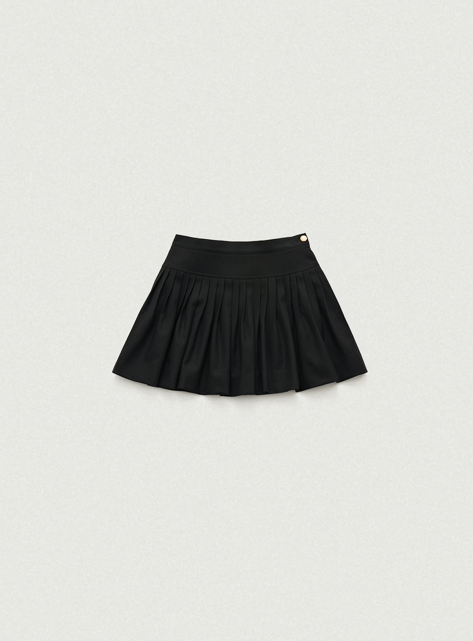 Black Karelian Pleats Mini Skirt