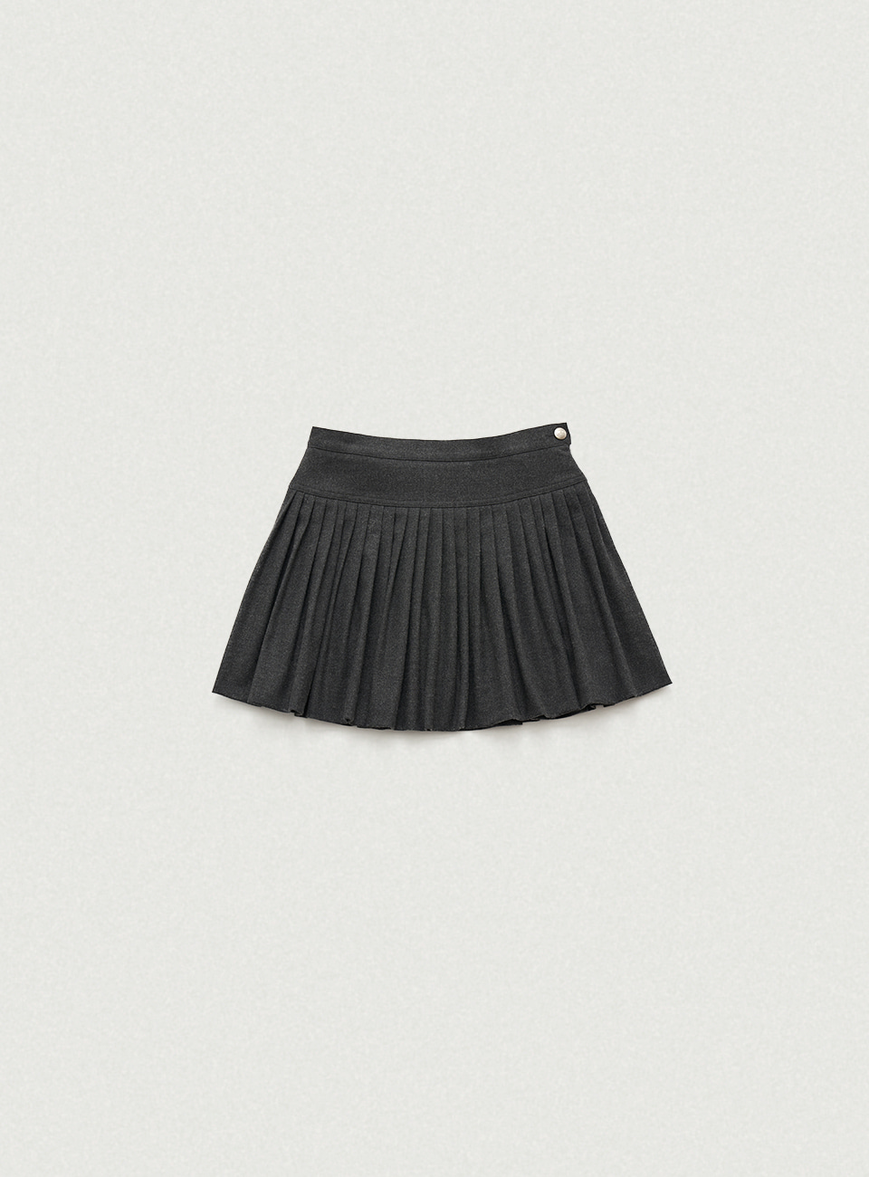 Charcoal Karelian Pleats Mini Skirt