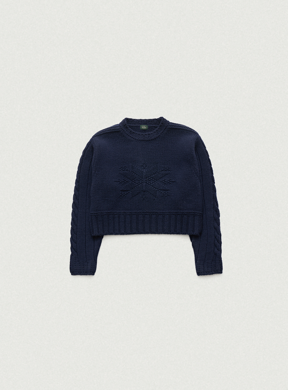 Navy Snow Crystal Knit Sweater