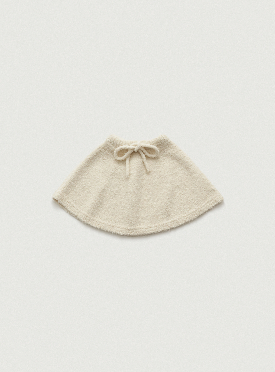 Ivory Bouclé Cloche Knit Skirt